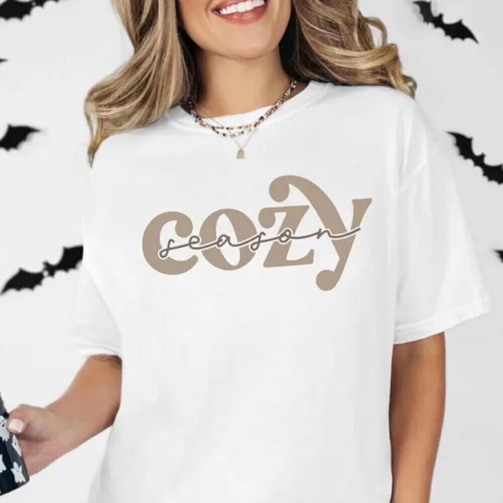 Cozy Season Autumn Halloween Fall Aesthetic Graphic T-Shirt